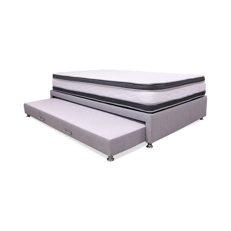 Cama Tarima Nido Blaser Gris Semidoble 120 X 190 Cm con Colchón y con Almohada - CAMAS | Bylmo