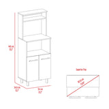 Mueble Microondas Brisa Blanco y Bardolino 54x140cm con Dos Puertas y sin Cajones - ALACENAS Y MUEBLES MICROONDAS | Bylmo