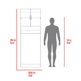 Ahorrador de Espacio Spencer Blanco y Fresno Europeo 69.6x200cm para Lavadora con Patas - MUEBLES DE ASEO Y ROPAS | Bylmo