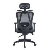 Silla Gerencial Longyi Negro 60x120cm con Apoya Brazos con Soporte Lumbar y con Apoya Cabezas - SILLAS DE OFICINA | Bylmo