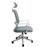 Silla Gerencial Cristal Azul Aguamarina 60x118cm con Apoya Brazos y con Apoya Cabezas - SILLAS DE OFICINA | Bylmo