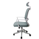 Silla Gerencial Cristal Azul Aguamarina 60x118cm con Apoya Brazos y con Apoya Cabezas - SILLAS DE OFICINA | Bylmo