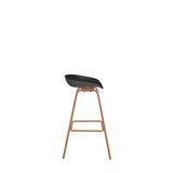 Set x 2 Sillas Bar Negro y Cafe Oscuro 52x86cm con Asiento Ovalado y sin Espaldar - SILLAS Y BUTACOS | Bylmo