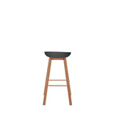 Set x 2 Sillas Bar Negro y Cafe Oscuro 52x86cm con Asiento Ovalado y sin Espaldar - SILLAS Y BUTACOS | Bylmo