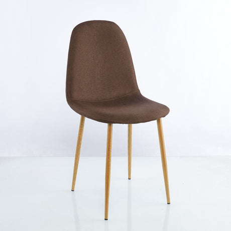 Set x 2 Sillas Concept Cafe Oscuro y Cafe Claro 44x85cm con Asiento Ovalado y con Espaldar - SILLAS Y BUTACOS | Bylmo