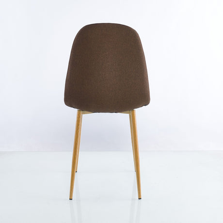 Set x 2 Sillas Concept Cafe Oscuro y Cafe Claro 44x85cm con Asiento Ovalado y con Espaldar - SILLAS Y BUTACOS | Bylmo