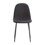 Kit x 2 Sillas Comedor Jocob Gris y Negro 44x87.5cm con Asiento Ovalado y con Espaldar - SILLAS Y BUTACOS | Bylmo