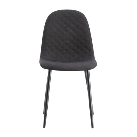 Kit x 2 Sillas Comedor Jocob Gris y Negro 44x87.5cm con Asiento Ovalado y con Espaldar - SILLAS Y BUTACOS | Bylmo