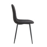 Kit x 2 Sillas Comedor Jocob Gris y Negro 44x87.5cm con Asiento Ovalado y con Espaldar - SILLAS Y BUTACOS | Bylmo
