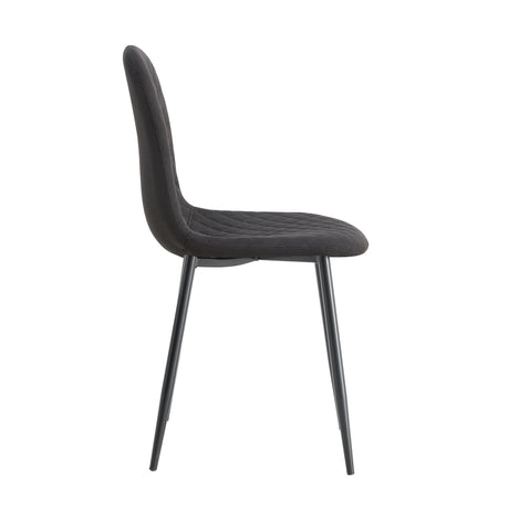 Kit x 2 Sillas Comedor Jocob Gris y Negro 44x87.5cm con Asiento Ovalado y con Espaldar - SILLAS Y BUTACOS | Bylmo