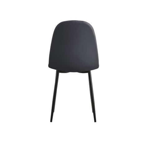 Kit x 2 Sillas Comedor Jocob Gris y Negro 44x87.5cm con Asiento Ovalado y con Espaldar - SILLAS Y BUTACOS | Bylmo
