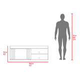 Mesa para TV Cuera Capri y Wengue 141.1x51.6cm para TV Hasta 60" Pulgadas con Cuatro Compartimientos - MUEBLES DE TV | Bylmo