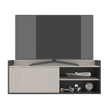 Mesa para TV Cuera Capri y Wengue 141.1x51.6cm para TV Hasta 60" Pulgadas con Cuatro Compartimientos - MUEBLES DE TV | Bylmo