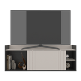 Mesa para TV Cuera Capri y Wengue 141.1x51.6cm para TV Hasta 60" Pulgadas con Cuatro Compartimientos - MUEBLES DE TV | Bylmo