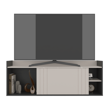 Mesa para TV Cuera Capri y Wengue 141.1x51.6cm para TV Hasta 60" Pulgadas con Cuatro Compartimientos - MUEBLES DE TV | Bylmo