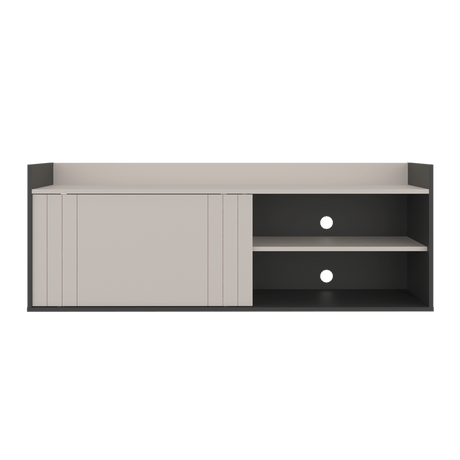 Mesa para TV Cuera Capri y Wengue 141.1x51.6cm para TV Hasta 60" Pulgadas con Cuatro Compartimientos - MUEBLES DE TV | Bylmo