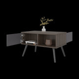 Mesa de Centro Zurich Milan y Plomo 63.3x40cm Rectangular con Compartimientos - MESAS DE CENTRO | Bylmo