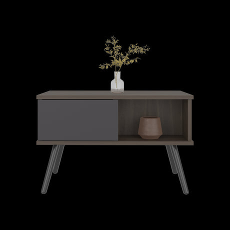 Mesa de Centro Zurich Milan y Plomo 63.3x40cm Rectangular con Compartimientos - MESAS DE CENTRO | Bylmo