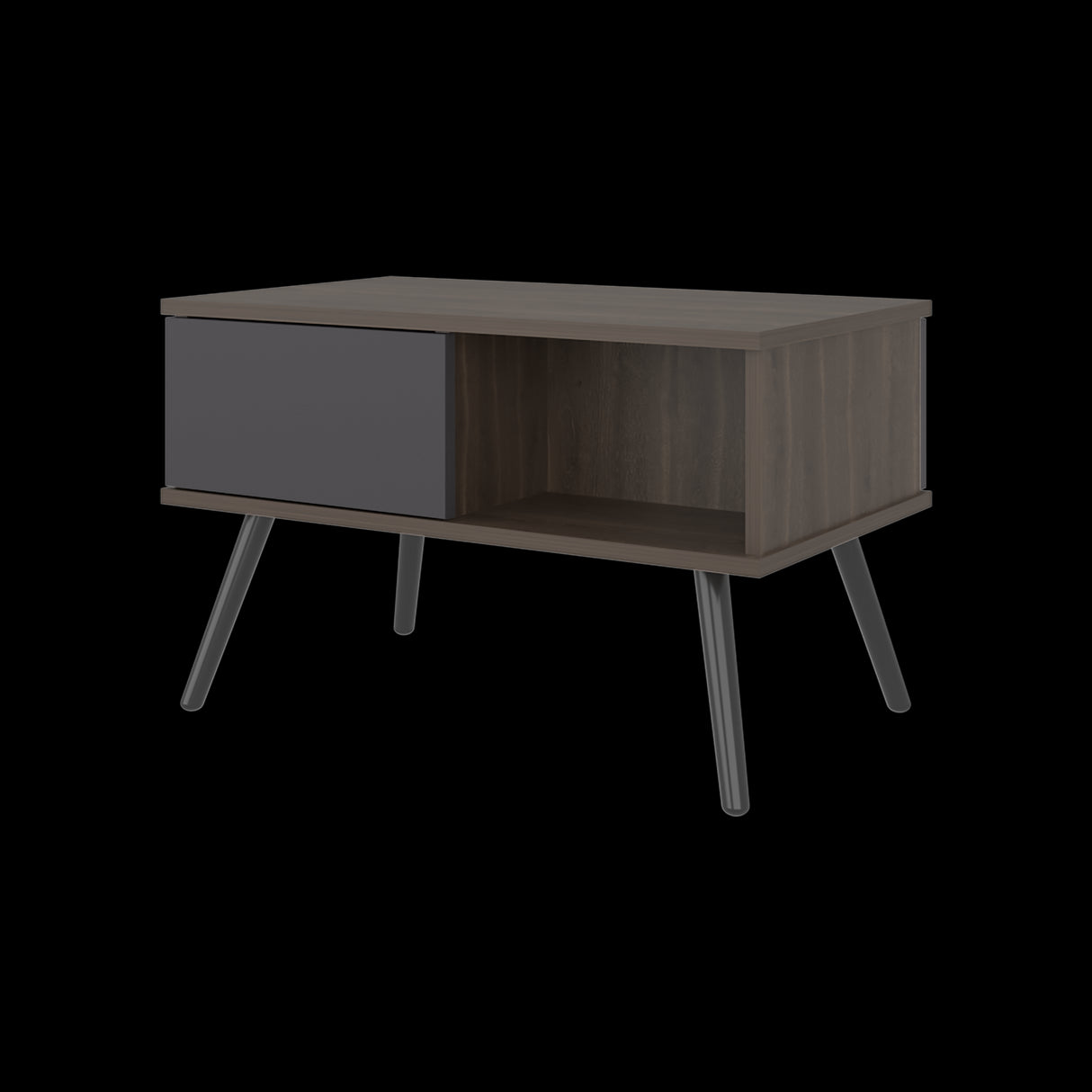 Mesa de Centro Zurich Milan y Plomo 63.3x40cm Rectangular con Compartimientos - MESAS DE CENTRO | Bylmo