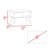 Mesa de Centro Zurich Milan y Plomo 63.3x40cm Rectangular con Compartimientos - MESAS DE CENTRO | Bylmo