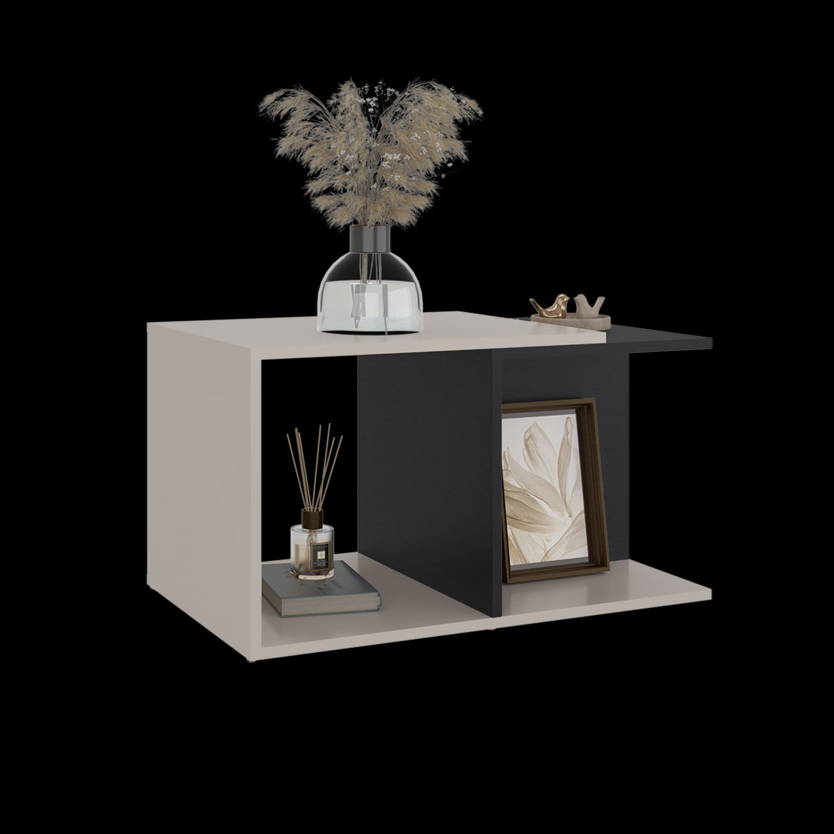 Mesa de Centro Cuera Capri y Wengue 75x3905cm Rectangular con Compartimientos - MESAS DE CENTRO | Bylmo