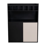 Bar Cuera Capri y Wengue 78.4x106.6cm con Cinco Compartimientos y con Seis Portabotellas - BARES | Bylmo
