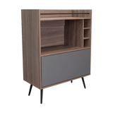 Bar Zurich Milan y Plomo 80x107.1cm con Cinco Compartimientos y con Tres Portabotellas - BARES | Bylmo