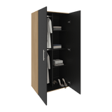 Closet Tera Fresno Europeo y Wengue 80x180cm con Cinco Compartimientos y con dos Puertas Batibles - CLOSETS | Bylmo