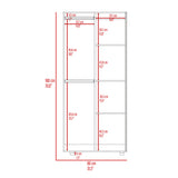 Closet Tera Fresno Europeo y Wengue 80x180cm con Cinco Compartimientos y con dos Puertas Batibles - CLOSETS | Bylmo