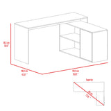 Escritorio en L Cuera Capri y Wengue 150x80cm sin Cajones y con Organizador de Libros - ESCRITORIOS | Bylmo
