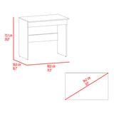 Escritorio Ohio Eco Fresno Europeo y Blanco 80x73cm con Un Cajón - ESCRITORIOS | Bylmo