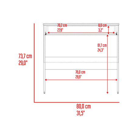 Escritorio Ohio Eco Fresno Europeo y Blanco 80x73cm con Un Cajón - ESCRITORIOS | Bylmo