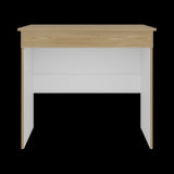 Escritorio Ohio Eco Fresno Europeo y Blanco 80x73cm con Un Cajón - ESCRITORIOS | Bylmo