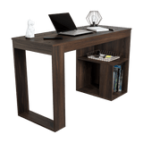 Escritorio Cuera Nogal 120x73.5cm sin Cajones y con Organizador de Libros - ESCRITORIOS | Bylmo
