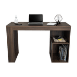 Escritorio Cuera Nogal 120x73.5cm sin Cajones y con Organizador de Libros - ESCRITORIOS | Bylmo
