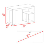 Escritorio Cuera Nogal 120x73.5cm sin Cajones y con Organizador de Libros - ESCRITORIOS | Bylmo