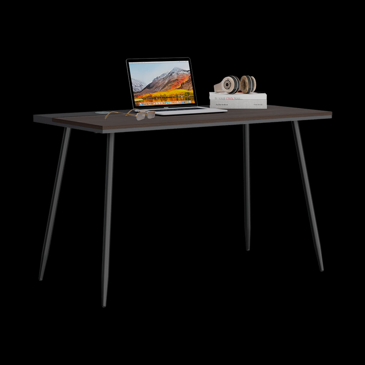 Escritorio Zurich Milan y Plomo 120.1x74.3cm sin Cajones - ESCRITORIOS | Bylmo