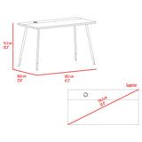 Escritorio Zurich Milan y Plomo 120.1x74.3cm sin Cajones - ESCRITORIOS | Bylmo