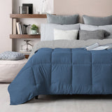 Edredón Acolchado Bicolor Azul y Gris 220x240cm Doble Faz para Cama Doble - TENDIDOS Y CUBRELECHOS | Bylmo