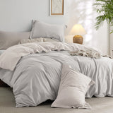 Funda de Duvet Bicolor Beige y Gris 180x240cm Doble Faz para Cama Sencilla - TENDIDOS Y CUBRELECHOS | Bylmo