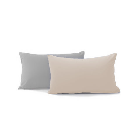 Combo Edredón Acolchado Bicolor Beige y Gris Claro 200x240cm Doble Faz para Cama Semidoble - TENDIDOS Y CUBRELECHOS | Bylmo