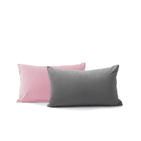 Combo Edredón Acolchado Bicolor Rosado y Gris Oscuro 240x240cm Doble Faz para Cama Queen - TENDIDOS Y CUBRELECHOS | Bylmo