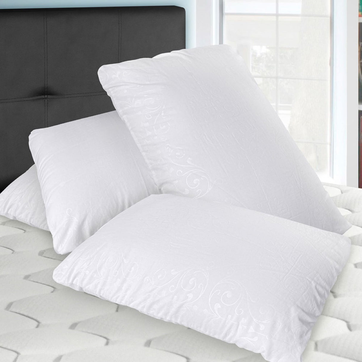 Combo 4 Almohadas Viscoflex Espuma Firme 59x39cm Para Dormir De Costado - ALMOHADAS | Bylmo