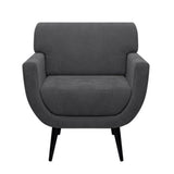 Sala Cindy Negro 180x85cm de Tres Puestos con Apoya Brazos y Resistente a Rasguños - SOFAS Y POLTRONAS | Bylmo
