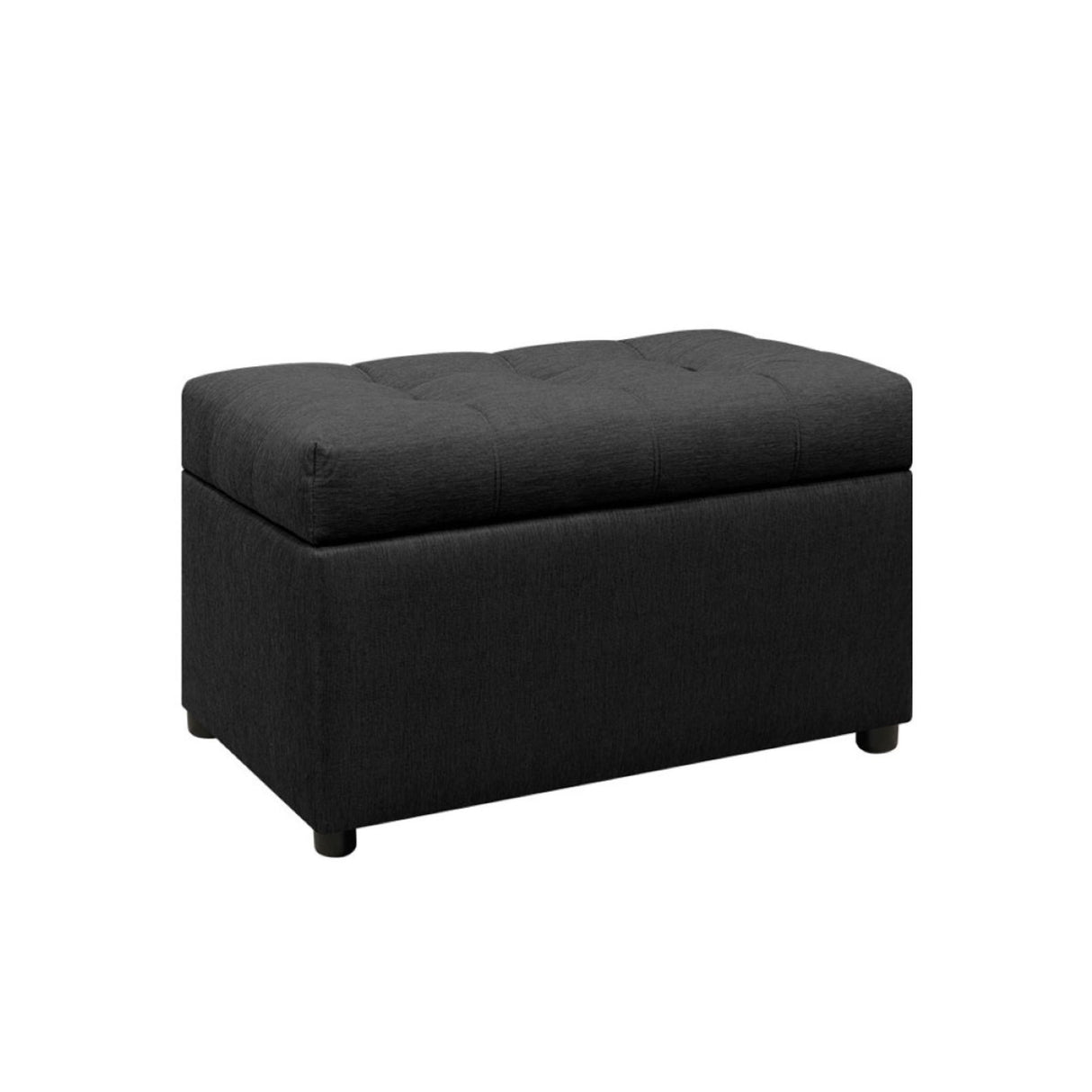 Puff Negro 40x45cm de Un Puesto Antifluido con Almacenamiento - SOFAS Y POLTRONAS | Bylmo