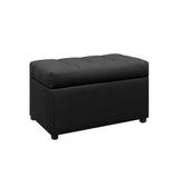 Puff Negro 40x45cm de Un Puesto Antifluido con Almacenamiento - SOFAS Y POLTRONAS | Bylmo