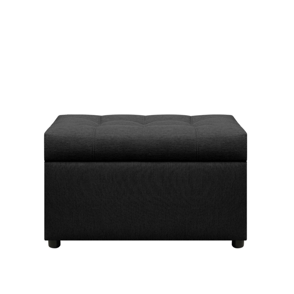 Puff Negro 40x45cm de Un Puesto Antifluido con Almacenamiento - SOFAS Y POLTRONAS | Bylmo