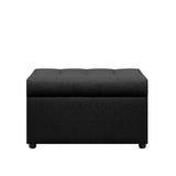 Puff Negro 40x45cm de Un Puesto Antifluido con Almacenamiento - SOFAS Y POLTRONAS | Bylmo