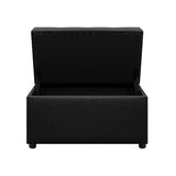 Puff Negro 40x45cm de Un Puesto Antifluido con Almacenamiento - SOFAS Y POLTRONAS | Bylmo