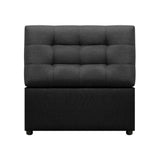 Puff Negro 40x45cm de Un Puesto Antifluido con Almacenamiento - SOFAS Y POLTRONAS | Bylmo
